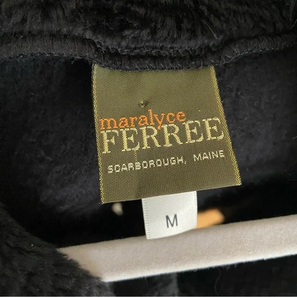 Vtg Maralyce Ferree Coat Women's Medium Faux Fur Black Boho Fairy Grunge Goth - Picture 12 of 13